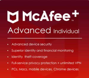 McAfee+ Advanced Individual Security 2025 (1 Year / 1 Device)