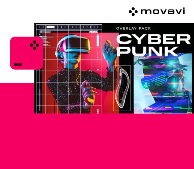 Movavi Video Editor 2025 - Cyberpunk Overlay Pack
