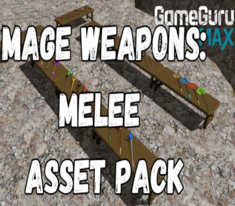 GameGuru MAX - Low Poly Asset Pack - Mage Weapons: Melee