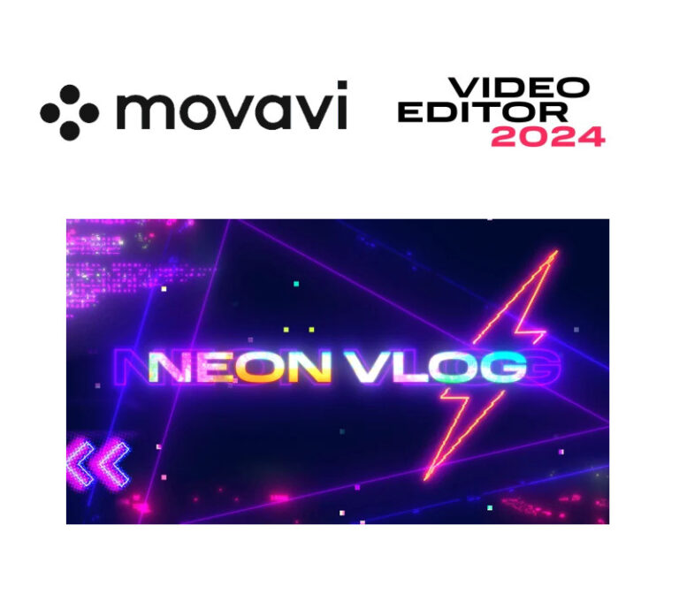 Movavi Video Editor 2024 - Neon Vlog Pack